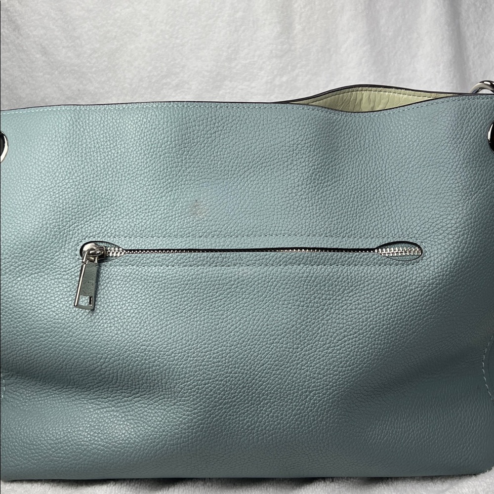 Coach 2019 Light Blue Shoulder Bag with Floral Scarf - Picture 12 of 15